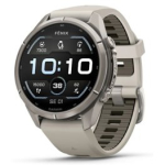 GARMIN Fenix 9 Pro 43mm AMOLED, Titanium Fog gray / Dark sandstone spordikell 010-04335-86