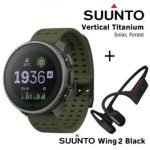 SUUNTO Vertical, Titanium Solar Forest + Suunto Wing 2 Black spordikell SS050859000 / SS051259000