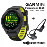 GARMIN Forerunner 265S Black, Yellow + Shokz Open Run Black spordikell 010-02810-13 / S805-ST-BK