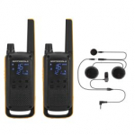 MOTOROLA Talkabout T82 Extreme Twin Pack + Full faced helmet earpiece raadiosaatjad AKGAORADTMOTO007 / AFFH6611-M2