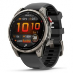 GARMIN fēnix&reg; 8 Pro &ndash; 47 mm, AMOLED, Sapphire, Titanium with Graphite/black silicone band spordikell 010-03198-11