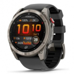 GARMIN fēnix&reg; 8 Pro &ndash; 51 mm, AMOLED, Sapphire, Titanium with Graphite/black silicone band spordikell 010-03199-11