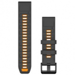 GARMIN QuickFit Band 22mm, Graphite/Spark Orange Silicone Band aksessuaarid 010-13392-05