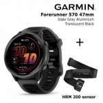 GARMIN Forerunner 570 - 47mm, Slate Gray Aluminium with Translucent Black/ Black Band spordikell
