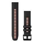 GARMIN QuickFit Band 22mm, Black/Flame Red Silicone aksessuaarid 010-13280-06