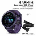 GARMIN Forerunner 570 - 47mm, Indigo Aluminium with Translucent Imperial Purple/Indigo Band spordikell