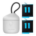 TELESIN -slot waterproof charger Allin box + 2 batteries for GoPro Hero 12 / 11 / 10 / 9&para;3 aksessuaarid GP-BTR-905-GY