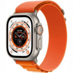 APPLE Watch Ultra GPS + Cellular, 49mm Titanium with Orange Alpine - Large spordikell