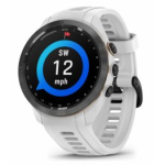 GARMIN Approach S70, 42mm Black Ceramic Bezel with White Silicone Band 010-02746-10