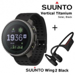 SUUNTO Vertical, Titanium Solar Black + Suunto Wing 2 Black spordikell SS050858000 / SS051259000