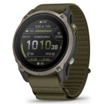 GARMIN Enduro 4, Titanium with dark olive ComfortFit fabric band spordikell 010-04799-01