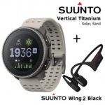 SUUNTO Vertical, Titanium Solar Sand + Suunto Wing 2 Black spordikell SS050860000 / SS051259000