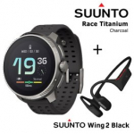 SUUNTO Race, Titanium Charcoal + Suunto Wing 2 Black spordikell SS050932000 / SS051259000