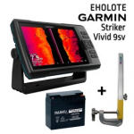 GARMIN STRIKER VIVID 9SV WITH GT52HW-TM TRANSDUCER + BATTERY 20AH 12V + SONAR MOUNT kajalood 010-02554-01 / FLB-20AH / RUNOS