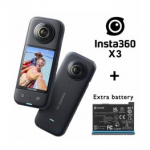 INSTA360 X3 + Extra Battery 1800 mAh sportkaamerad CINSAAQ/B / CINAQBT/A