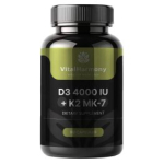 Vital Harmony D3 4000 + K2 - 90 Capsules toidulisand VitalHarmony D3 4000 + K2 - 90 kapsulas