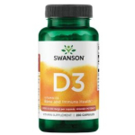 SWANSON Vitamin D3 - Higher Potency 2,000 Iu (50 mcg) 250 Caps toidulisand SW1210