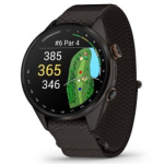 GARMIN Approach S72, 43mm Carbon Gray/Heritage Bronze DLC Titanium Pebble Gray ComfortFit Band 010-04147-02