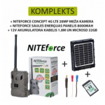 NITEforce CONCEPT 4G LTE 20MP WIRELESS TRAIL CAMERA + SOLAR PANEL 8000MAH + BURREL 12V BATTERY CABL metsakaamerad GP26515/90-136/2-5