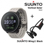 SUUNTO Vertical Solar, Sand + Suunto Wing 2 Black spordikell SS050986000 / SS051259000