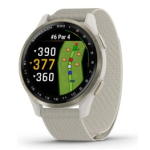 GARMIN Approach S50 Cream Gold Aluminium Bezel with Ivory ComfortFit Nylon Band 010-03010-01