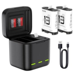 TELESIN Three-channel battery charger for GoPro Hero 13 Black aksessuaarid S0-BCG-10-TGP