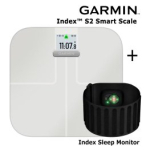 GARMIN Index&trade; S2, White Scale + Index Sleep Monitor nutikad kaalud 010-02294-71 / 010-03024-01