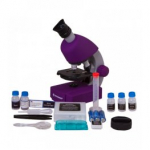 Bresser Junior Microscope 40x-640x (violet) with experiment set mikroskoobid 8851300GSF