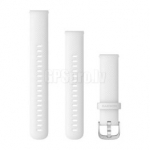 GARMIN Quick Release Band 18mm, White with Silver Hardware aksessuaarid 010-12932-0B