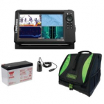 LOWRANCE EAGLE 9 TripleShot&trade; ROW+BAG L+AKU+ICE Transducer kajalood 000-16127-001KOM