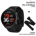 SUUNTO Run 2 All Black, 64GB + SHRM2, Smart Heart Rate Belt 2, size M/L spordikell SS051639000 / SS051638000