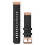 GARMIN QuickFit Band 20mm, Heathered Black Nylon with Rose Gold Hardware aksessuaarid 010-12874-00