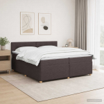 vidaXL Vedruvoodi madratsiga peaga Tume pruun 200 x 200 cm kangas