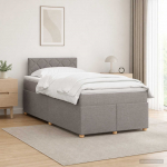 vidaXL Vedruvoodi madratsiga peaga Pruunikashall 120 x 200 cm kangas