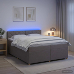 vidaXL Vedruvoodi madratsiga peaga Pruunikashall 200 x 200 cm kangas