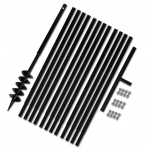 vidaXL K&auml;epidemega maapuur 100 mm koos pikendustoruga 13 m terasest