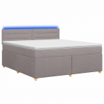 vidaXL Vedruvoodi madratsiga peaga Pruunikashall 140 x 200 cm kangas