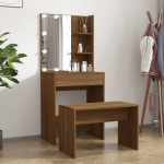vidaXL LEDiga tualettlaua komplekt 3114138