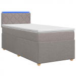 vidaXL Vedruvoodi madratsiga peaga Pruunikashall 90 x 200 cm kangas