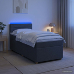 vidaXL Vedruvoodi madratsiga LED-ribadega Tumehall 100 x 200 cm kangas