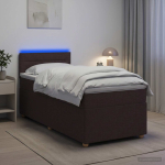 vidaXL Vedruvoodi madratsiga peaga Tume pruun 100 x 200 cm kangas