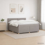 vidaXL Vedruvoodi madratsiga peaga Pruunikashall 160 x 200 cm kangas