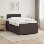 vidaXL Vedruvoodi madratsiga peaga Tume pruun 120 x 190 cm kangas