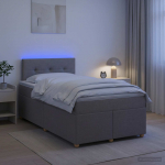 vidaXL Vedruvoodi madratsiga peaga Pruunikashall 120 x 190 cm kangas