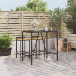 vidaXL baarilaud klaasplaadiga 362588