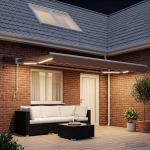 vidaXL Manuaalne varikatus LED-idega Liivakarva 5 x 3 m
