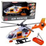 LEAN Toys Rescue Helicopter Hook Stretcher Lights Sounds 1:14