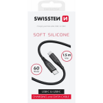 Swissten Soft Silicone USB-C to USB-C 1.5m 60W Black