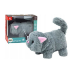 LEAN Toys Plush Interactive Animal Kitten Walks and Meows Gray