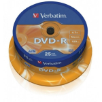 Verbatim DVD-R 4.7GB Matt Silver Cake Box 25
